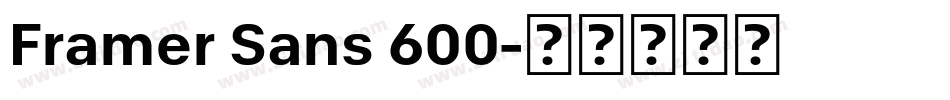 Framer Sans 600字体转换